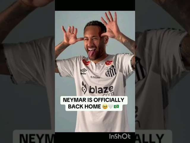 He is back #football #neymar #santos #home