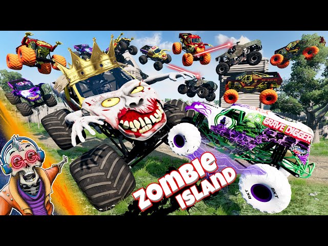 Monster Jam Zombie Island Compilation #19 | Racing, Freestyle, and High Speed Jumps