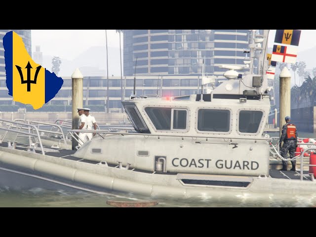 Barbados Coast Guard Patrol || GTA V Barbados || SHOTS FIRED!!!