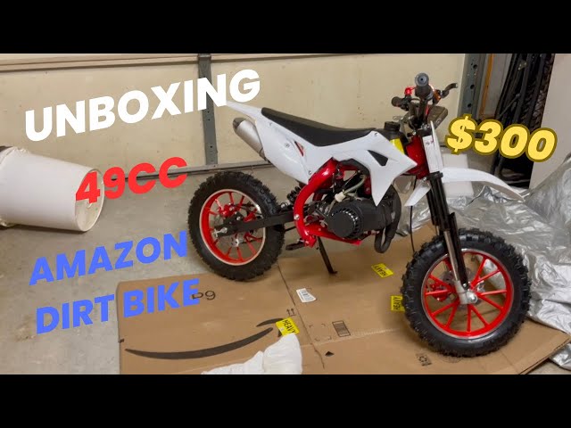 Unboxing and setting up 49cc Amazon dirt bike (cdar brand)