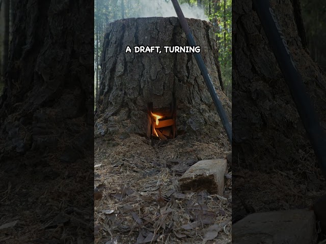 The Easiest Way to Burn Large Stumps #rocketstove  #farming