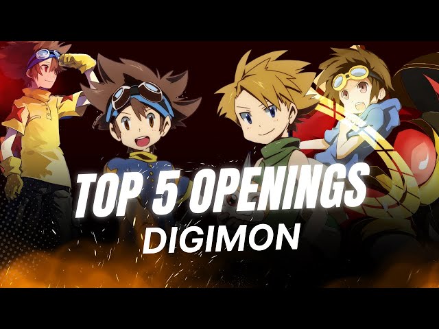 top 5 opening de digimon