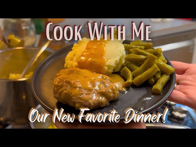 NEW Family favorite Salisbury Steak recipe! Pantry Challenge & Freezer De-Stock meal prep