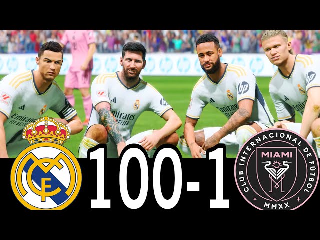 FC 24- MESSI RONALDO NEYMAR & MBAPPE | ALL STARS | AL NASSR 100-0 INTER MIAMI #fc25