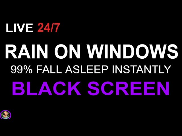 🔴Heavy Rain On Window, 99% Instantly Fall Asleep, Black Screen Rain On Windows, Rain Downpour Sound