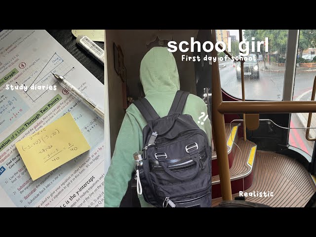 school girl diaries 🚏: first day of school, study vlog, grwm, study routine and more