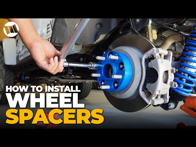 Jeep Wrangler Wheel Spacer INSTALL - How to Run Big Tires on Factory Wheels with No Rub SPIDERTRAX