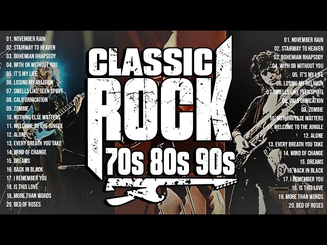 Best Classic Rock Songs 70s 80s 90s🔥Nirvana, Guns N Roses, Bon Jovi, Metallica, Queen, ACDC