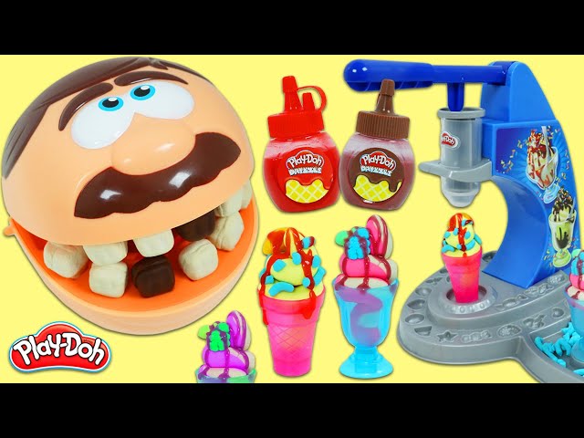 Feeding Mr. Play Doh Head Desserts With Drizzle Syrup!