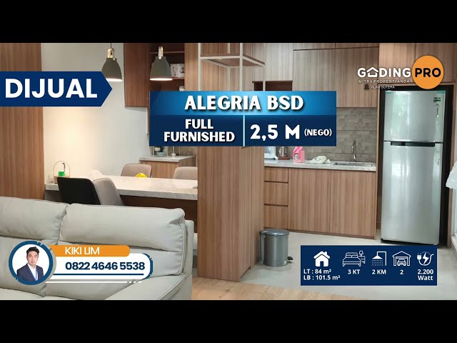 Dijual Rumah Full Furnished Alegria BSD