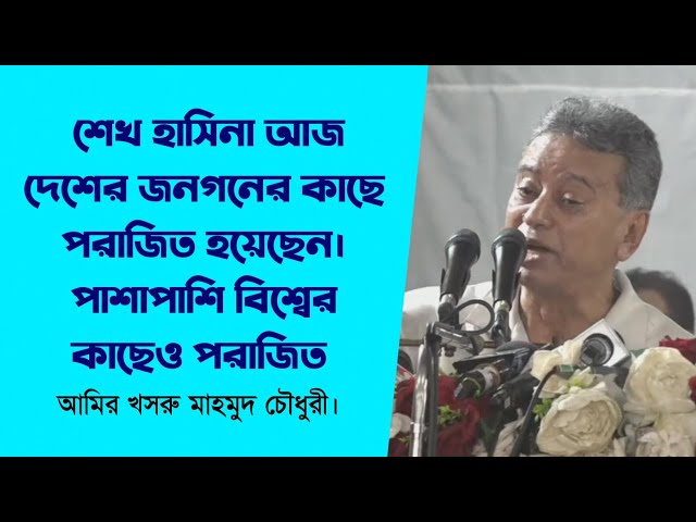 বিএনপি'র জাতীয় স্থায়ী কমিটির সদস্য আমীর খসরু মাহামুদ চৌধুরীর বক্তব্য || 31 August, 2023