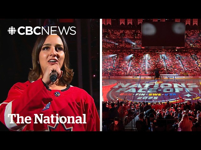 #TheMoment Canadian hockey fans drowned out the anthem singer