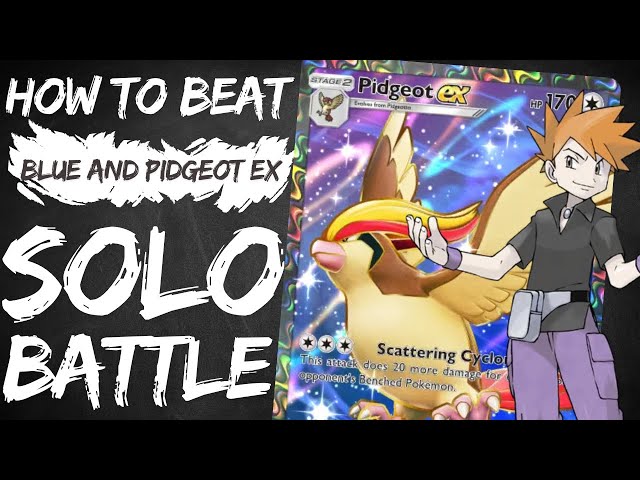 How to Beat The Blue and Pidgeot EX  Expert Solo Battle In Pokemon TCG Pocket