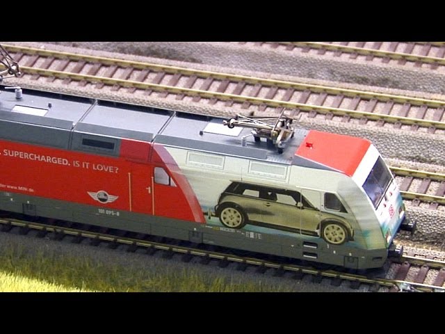 Large Model Railroad Layout with Cab Ride and more than 200 Model Trains in action