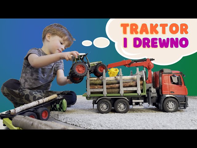 New Episode Fun with Crane, Tractor, and Timber Truck #brudertoys