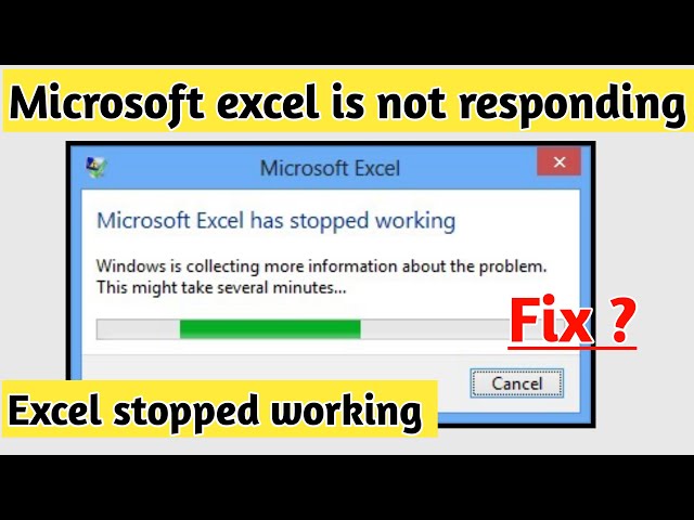 How To Fix Microsoft Excel Not Responding Problem 2024