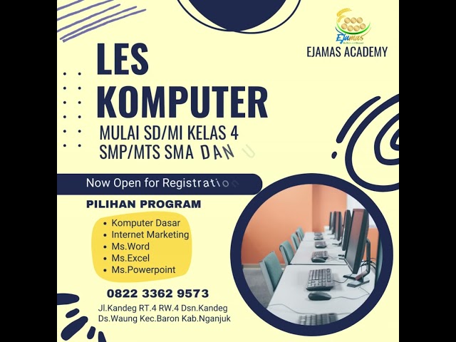 Hub. WA : 0822-3362-9573, Kursus Komputer Untuk Pemula Wates Tanjunganom Nganjuk