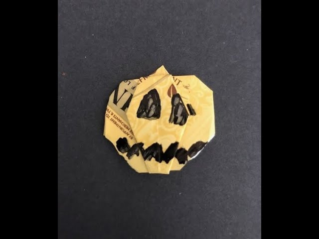 Tea Wrapper Turns Into Mini Pumpkin 🎃 Halloween & Paper Craft