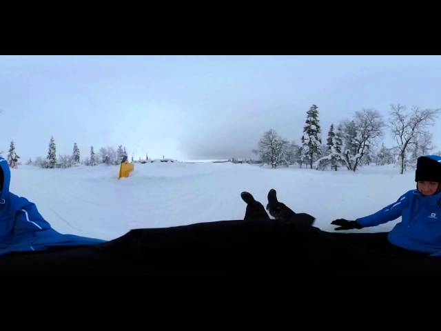 360 video: The longest toboggan run in Lapland, Finland