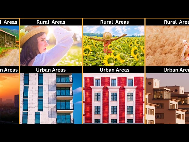 Urban And Rural Areas Difference