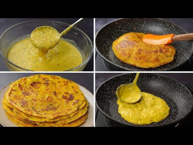 No Kneading and Rolling Aloo parata Recipe | Liquid Dough Aloo parata Recipe #breakfastrecipe #viral