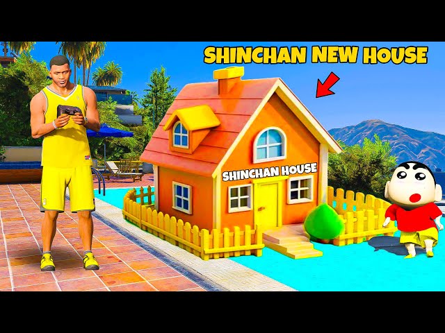 Franklin,Shinchan & Doraemon Build New House For Shinchan In GTA 5