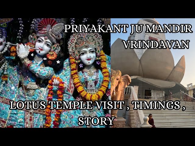 Priyakant Ju Mandir Vrindavan | Lotus Temple Visit , Timings , Story In Hindi