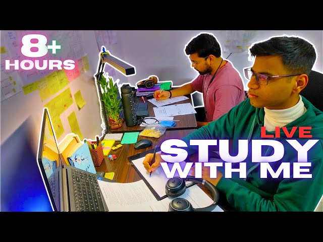 LIVE🔴 STUDY WITH ME 📖12 HOUR | Day- 214 | 10th 12th BOARDS UPSC JEE NEET |