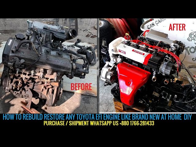 How to build any toyota EFI engine like brand new unit at home with some new parts and accessories