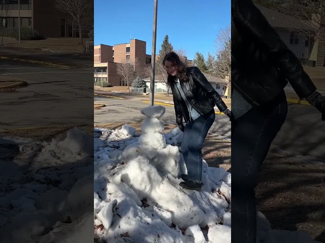 Snowman on Campus