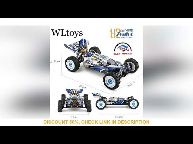 Wltoys New 124017-V8 1/12 2.4G Racing RC Cars 4WD Brushless Motor 75Km/H High Speed Remote Control O