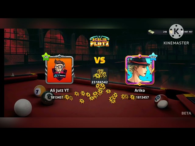 8 ball pool Playing berling & making coins