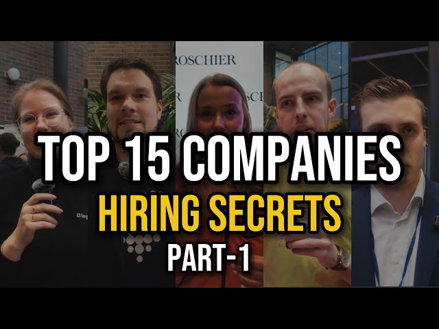 How to Land a Job: Expert Advice from Top 15 Companies 2025 - PART 1