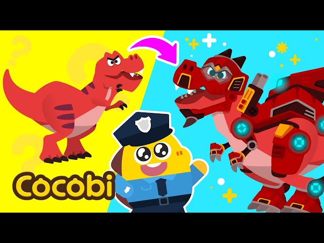 T-rex Robot Superhero! | Song for Kids | Cocobi