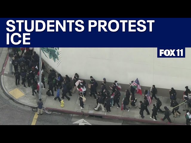 Student's walk out in protest of Trump's policies on immigration