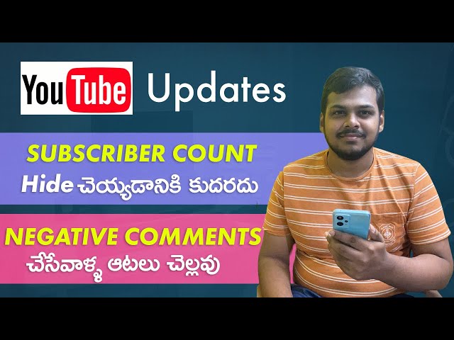 YouTube New Update 2022 | Channels will no longer be able to hide their Subscriber Counts | Telugu