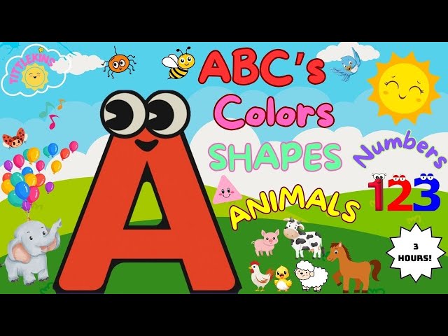 Learn ABC’s, Colors, Numbers, Shapes & More!  Compilation Video | Toddler & Preschool Learning