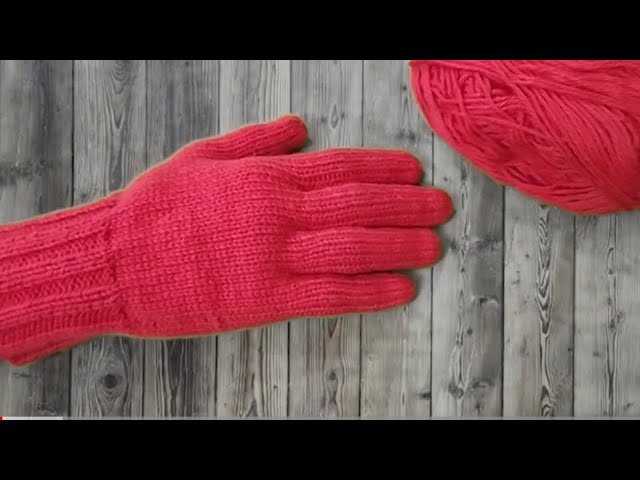 Knitted Gents ❤️ Hand Gloves 🧤 with straight needles in super easy way