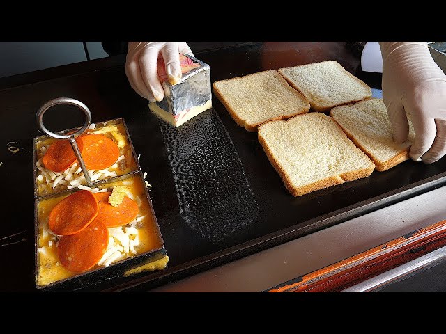 Combination Pizza Toast  - Korean street food