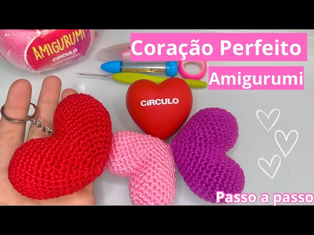 Coração Amigurumi - Aprenda a fazer um coração Perfeito em crochê | iniciante - passo a passo