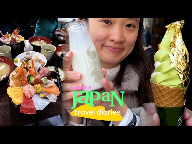 Japan Travel Diaries | Ep3. Kanazawa, Omicho Market, seafood rice bowl🍲, gold leaf ice cream🍦