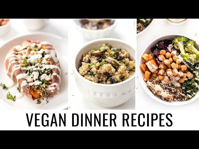 3 EASY VEGAN DINNER RECIPES | all made with quinoa 💯