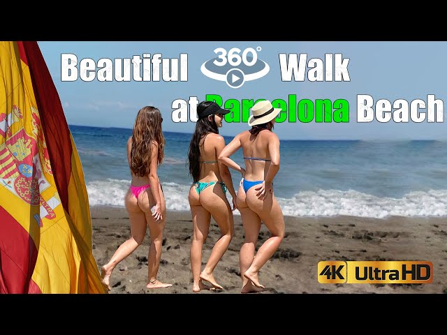 🇪🇸 Summer Girls at BARCELONA Beach 🇪🇸 #VR #4K #video360