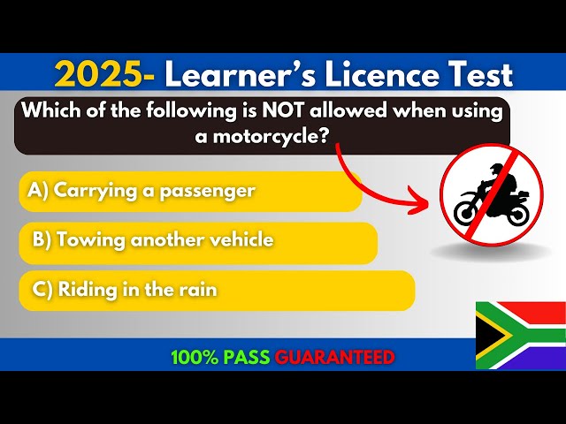 2025 LEARNER'S LICENCE TEST | TEST QUESTIONS