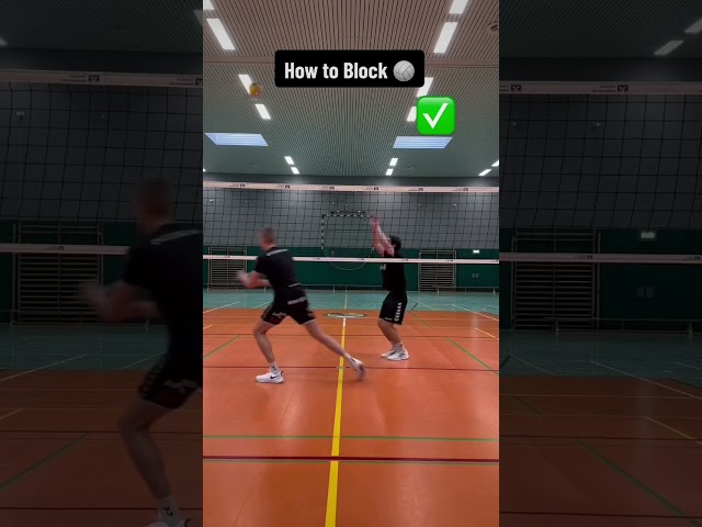 How to block as a volleyball beginner 🏐💪 #volleyball