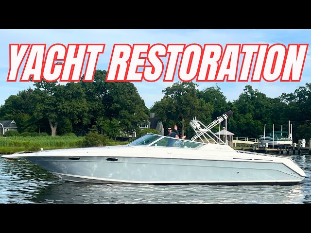 WILL IT START? | The 1992 Sea Ray 380 Sun Sport Hits The Water | Boat Restoration