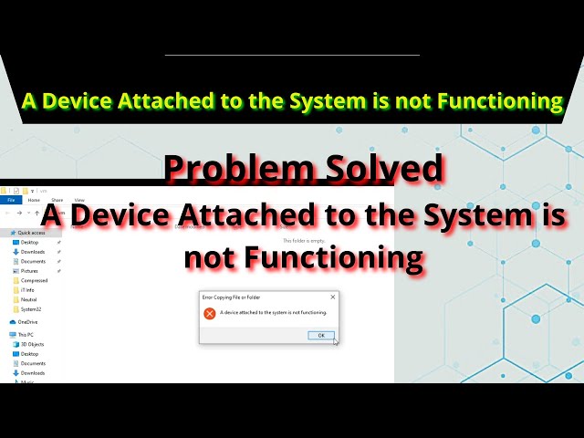 Solved A Device Attached to the System is not Functioning || iT Info