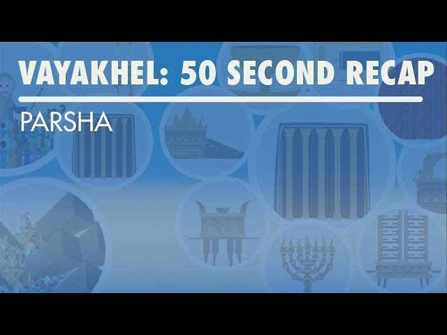 Parshat Vayakhel: 50 Second Recap