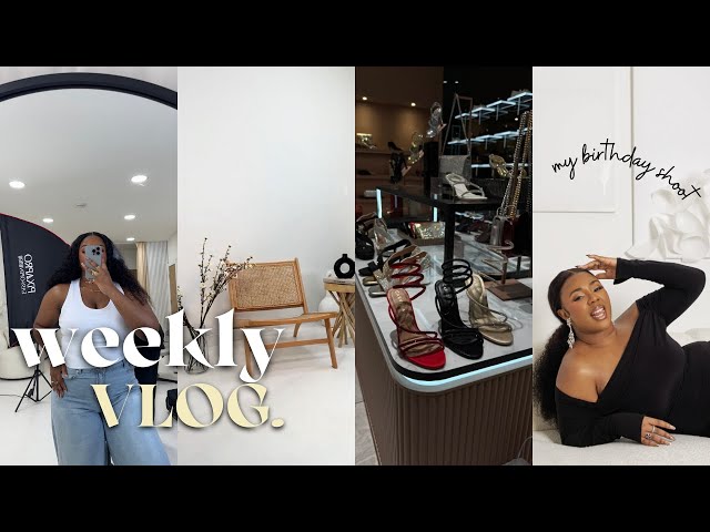 WEEKLY VLOG| BTS of my BIRTHDAY shoot, the PREP,  affordable Manchester STUDIO, shopping and more