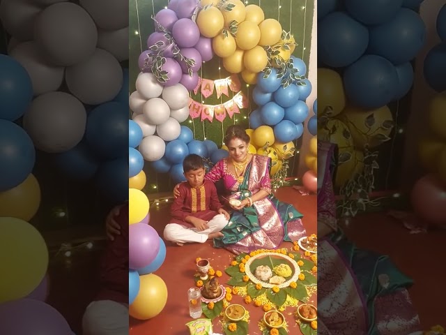 #babyshower#durga pujo bisorjone khub moja korlam.#luxmipujo te gelam sobar bari.